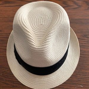 Off-White fedora with black ribbon
